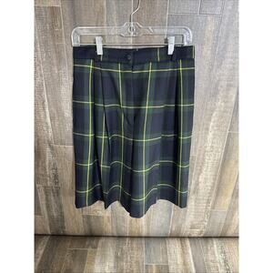 Vintage 90’s Nygard Collection Plaid Shorts/ Skirt Look Wool Size 10 Tartan Tree